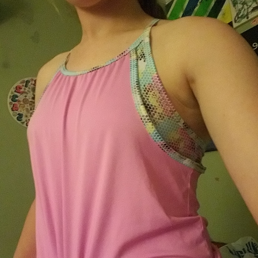 Workout Top With Attached Sports Bra